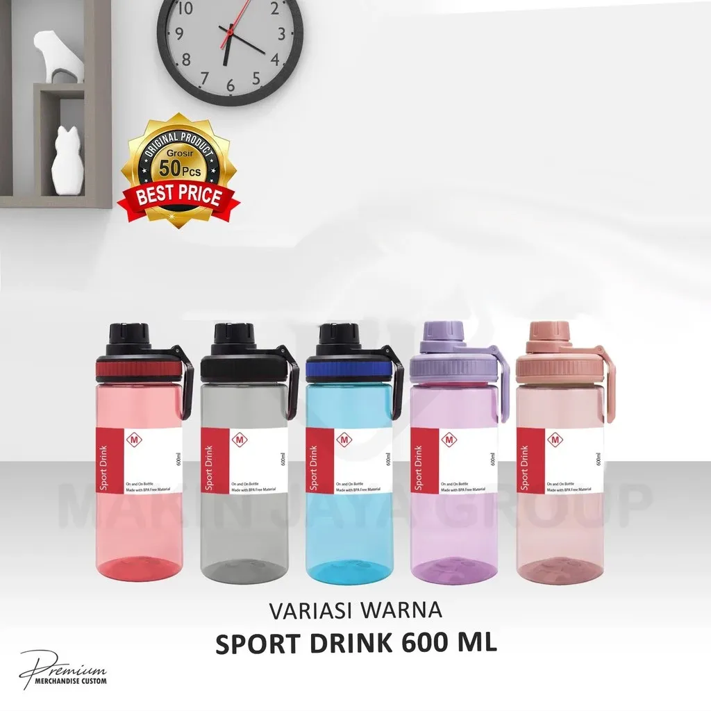 Botol Sport 600ml - Plastic