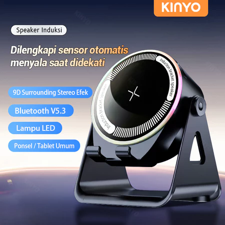 Speaker Bluetooth Pintar dengan Sensor, Dudukan Ponsel 3-in-1