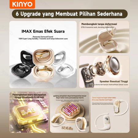 Kinyo Headset Bluetooth AI HD Noise Reduction